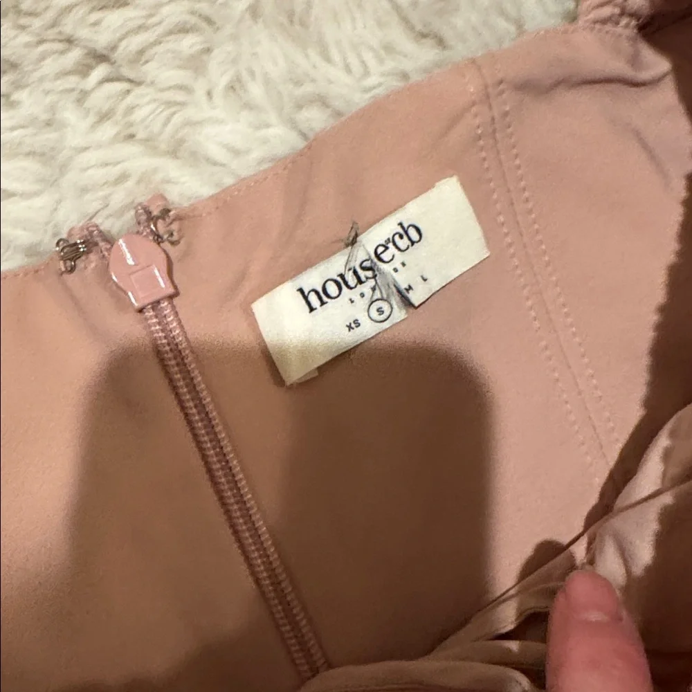 House of CB Blush Pink Mini Dress with Puff Sleeves - Picture 10 of 10